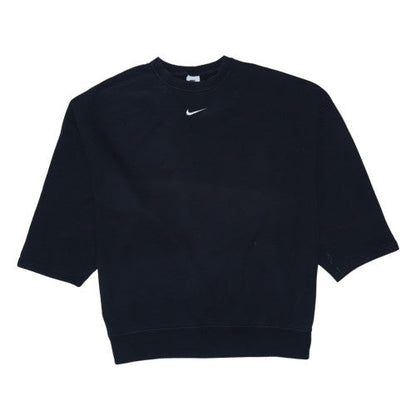 Nike Women Black Medium Pullover Sweatshirt, Crew Neck, 3/4 Sleeve