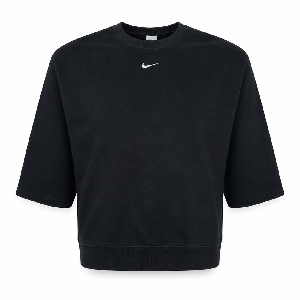 Nike Women Black Medium Pullover Sweatshirt, Crew Neck, 3/4 Sleeve