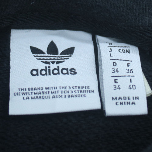 Adidas Women Black Long Sleeve Crew Neck Pullover Sweatshirt Size 8