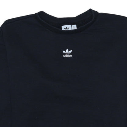 Adidas Women Black Long Sleeve Crew Neck Pullover Sweatshirt Size 8