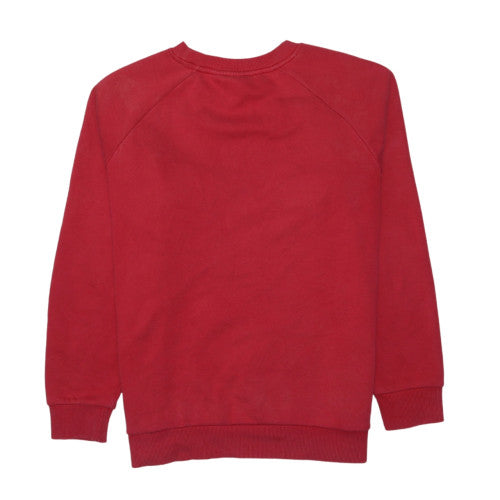 FILA Mens Red Crew Neck Pullover Sweatshirt Size S Logo Sportswear