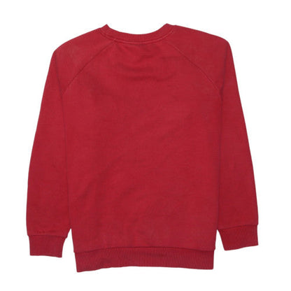 FILA Mens Red Crew Neck Pullover Sweatshirt Size S Logo Sportswear