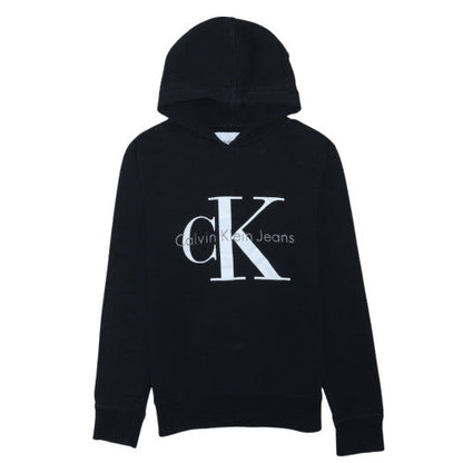 Calvin Klein Jeans Men’s Black Pullover Hoodie Small Logo Design