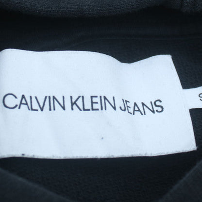Calvin Klein Jeans Men’s Black Pullover Hoodie Small Logo Design
