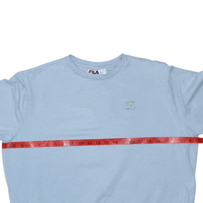 FILA Women Light Blue Crew Neck Pullover Sweatshirt Size L
