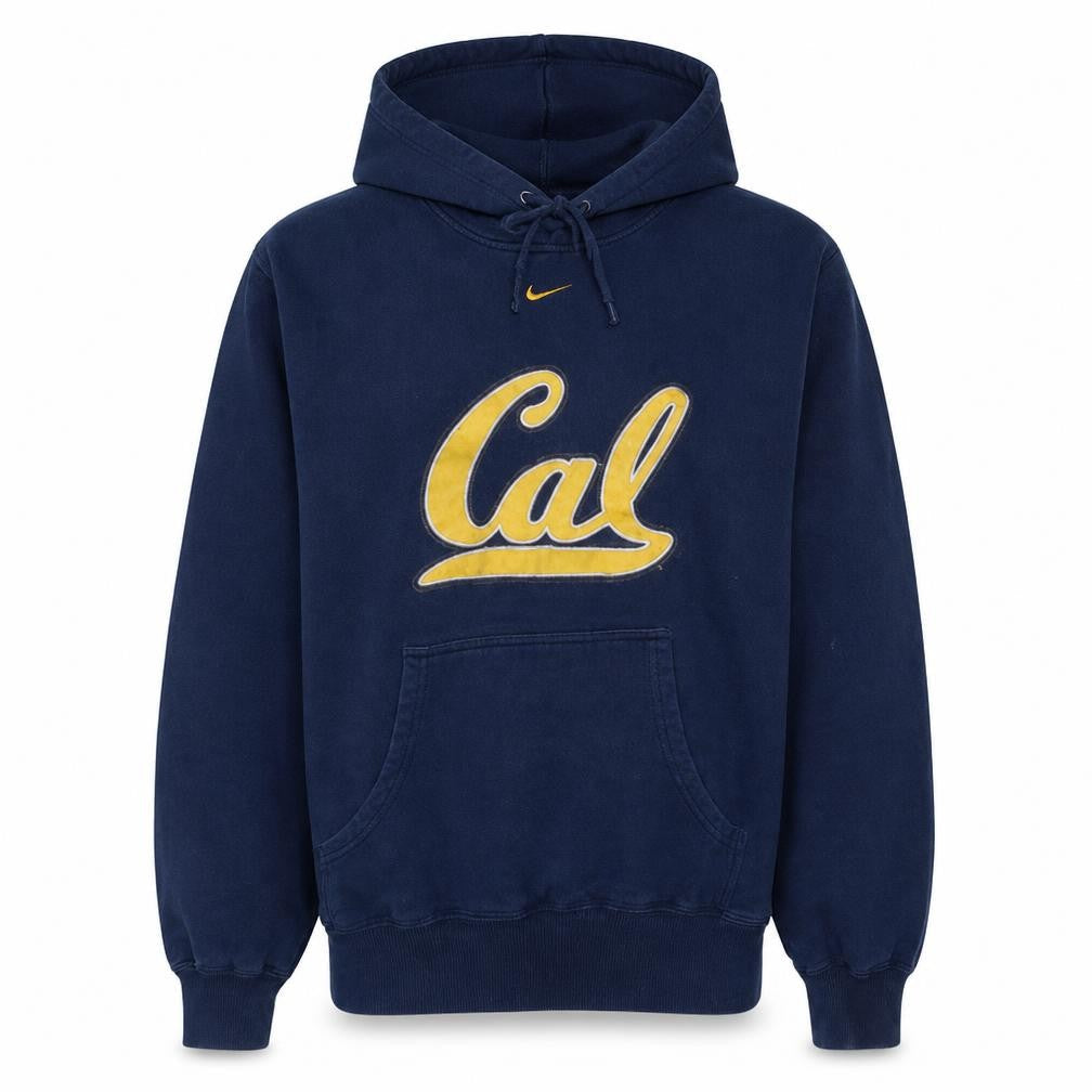 Nike Men’s Blue Cal Pullover Hoodie Size M Graphic Fleece Sweatshirt