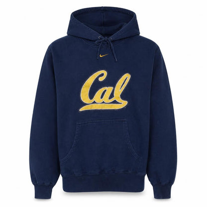 Nike Men’s Blue Cal Pullover Hoodie Size M Graphic Fleece Sweatshirt