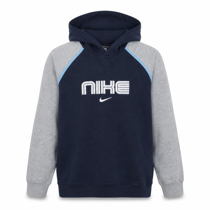 Nike Boys Blue & Grey Pullover Hoodie XL Cotton Logo Sweatshirt