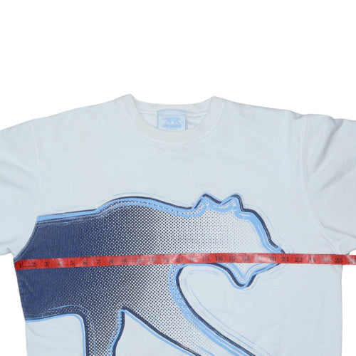 Airness Mens White Blue Graphic Panther Sweatshirt XXL Crew Neck