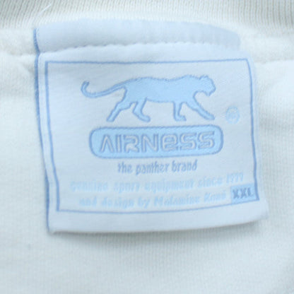 Airness Mens White Blue Graphic Panther Sweatshirt XXL Crew Neck