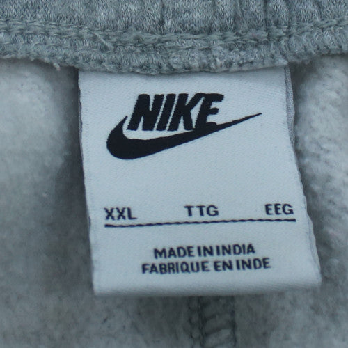 Nike Men's Grey 2XL Sweatpants Regular Fit Fleece Tapered