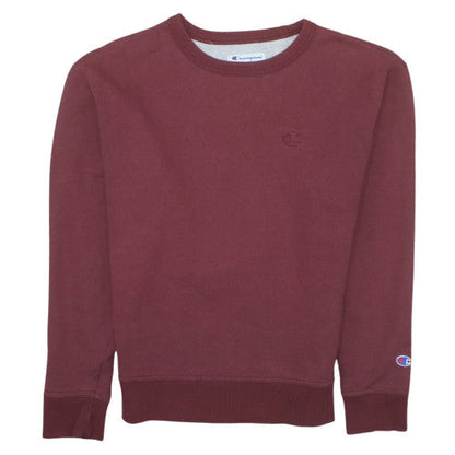 Champion Men's Red Crew Neck Pullover Sweatshirt M Regular Fit