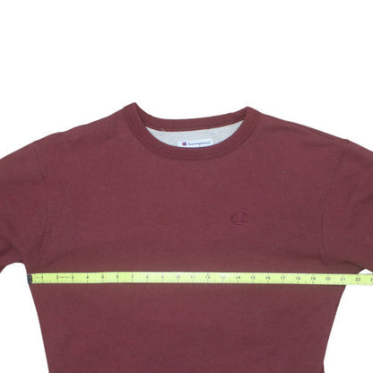 Champion Men's Red Crew Neck Pullover Sweatshirt M Regular Fit