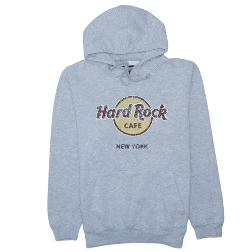 Hard Rock Cafe Women's Grey Pullover Hoodie Large Cotton Blend