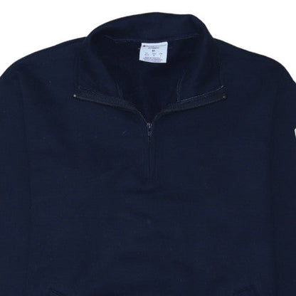 Champion Men's Blue California 1/4 Zip Fleece Sweatshirt M