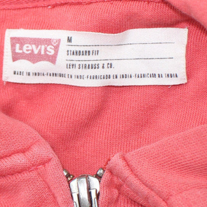 Levi's Women Coral Full Zip Hoodie Medium Cotton Blend