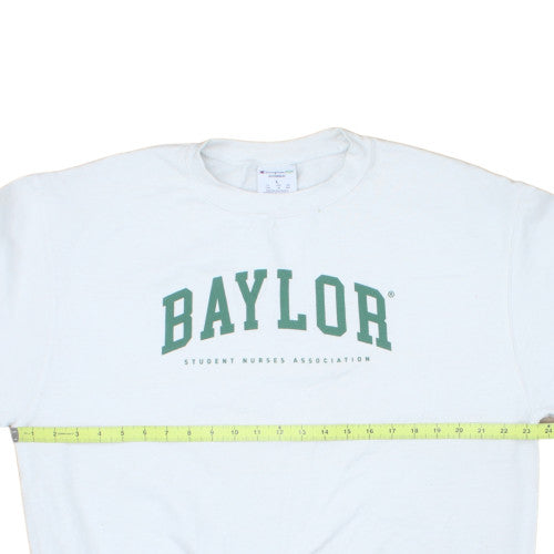Champion Eco Authentic Women's White Crew Neck Pullover Sweatshirt L