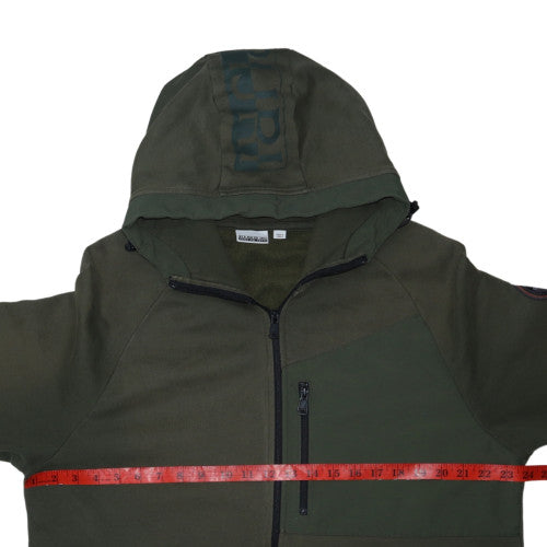 Napapijri Mens Green XL Full Zip Hoodie Jacket