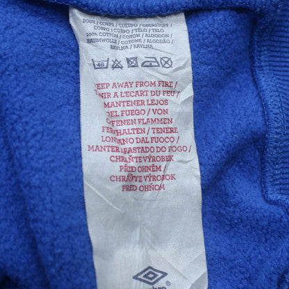 Umbro Mens Blue XL Crew Neck Pullover Sweatshirt Vintage Football Top