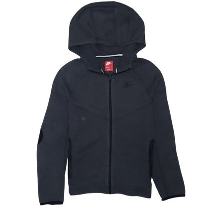 Nike Boys Black Full Zip Hoodie XL (158-170cm) Fleece Casual Hooded Sweatshirt