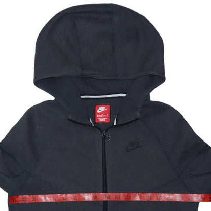 Nike Boys Black Full Zip Hoodie XL (158-170cm) Fleece Casual Hooded Sweatshirt