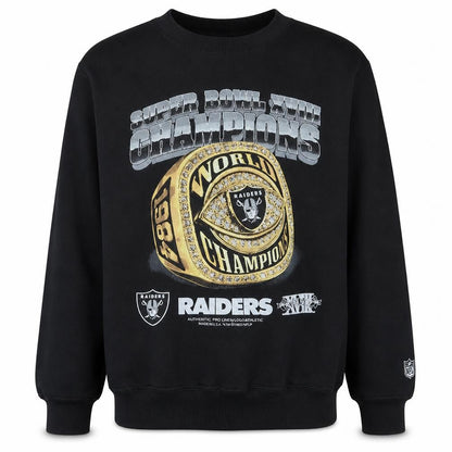 Cotton On Men’s Black Raiders Super Bowl Sweatshirt M Regular Fit