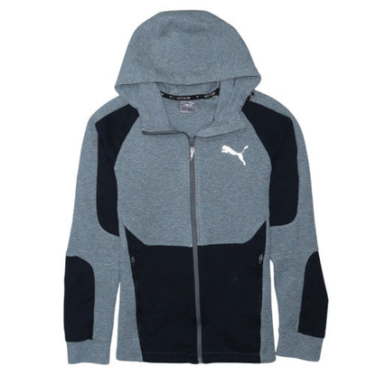 Puma Mens Grey XS Full Zip Hoodie Sweatshirt Lightweight Sportswear