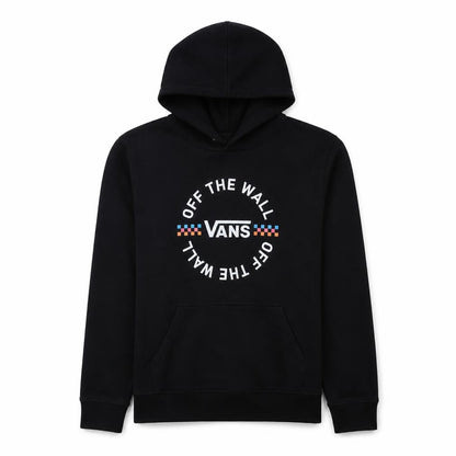 Vans Womens Black Pullover Hoodie L Cotton Blend Logo Sweatshirt
