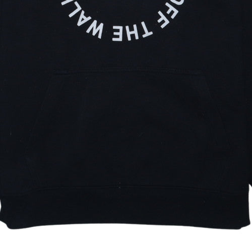 Vans Womens Black Pullover Hoodie L Cotton Blend Logo Sweatshirt