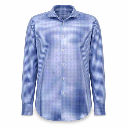 Hugo Boss Men's Blue Slim Fit Checked Long Sleeve Button-Up Shirt Size 40