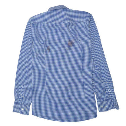 Hugo Boss Men's Blue Slim Fit Checked Long Sleeve Button-Up Shirt Size 40