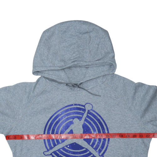 Nike Men’s Grey Pullover Hoodie M Graphic Sports Fleece