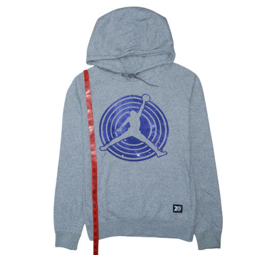 Nike Men’s Grey Pullover Hoodie M Graphic Sports Fleece