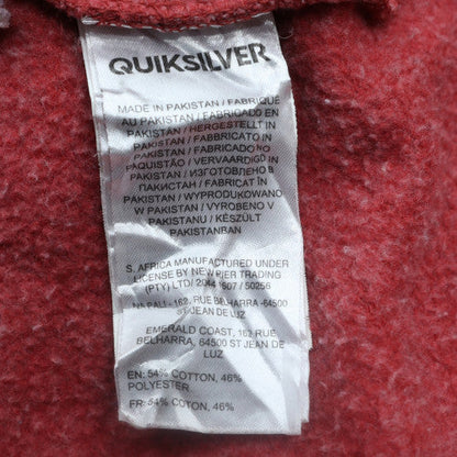 Quiksilver Men's Red & Blue Full Zip Hoodie XL Regular Fit