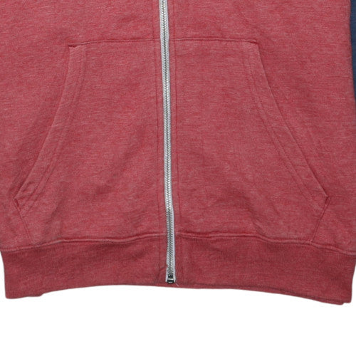 Quiksilver Men's Red & Blue Full Zip Hoodie XL Regular Fit