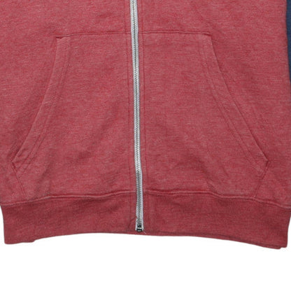 Quiksilver Men's Red & Blue Full Zip Hoodie XL Regular Fit