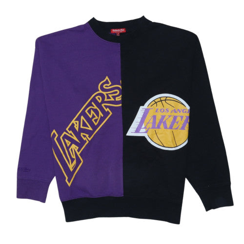 Mitchell & Ness Womens Black Purple Lakers Sweatshirt Small Crew Neck