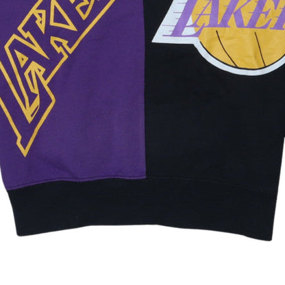Mitchell & Ness Womens Black Purple Lakers Sweatshirt Small Crew Neck