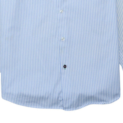 Tommy Hilfiger Men’s Blue Striped Slim Fit Long Sleeve Shirt 15.5 40in