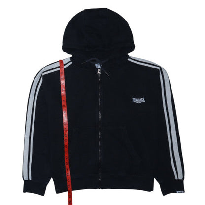 Lonsdale Women Black Full Zip Hoodie Size 16 Cotton Blend