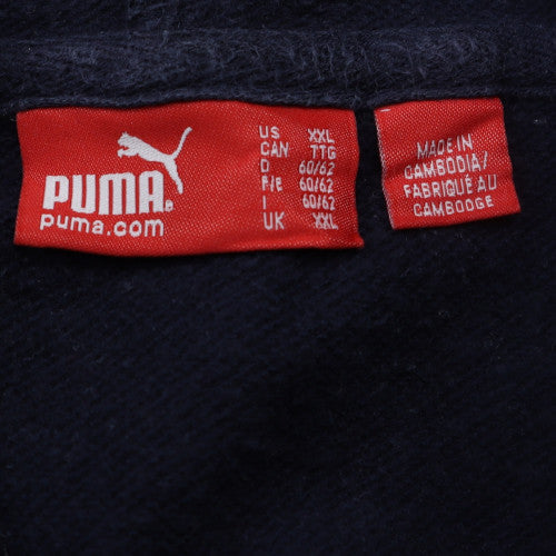 Puma Men's Blue 2XL Pullover Hoodie Fleece Sweatshirt