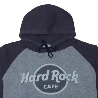 Hard Rock Cafe London Men's Grey Pullover Hoodie Size L