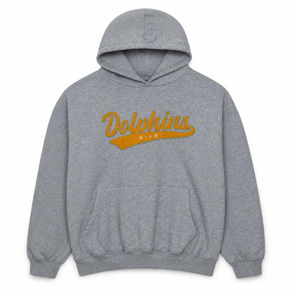 Cotton On Womens Grey Miami Dolphins Pullover Hoodie L NFL Team Apparel