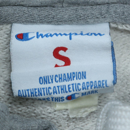 Champion Men’s Grey Full Zip Hoodie S Logo Cotton Long Sleeve