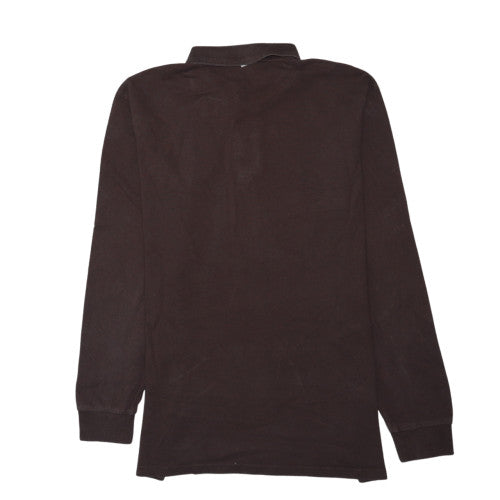 Ralph Lauren Men's Brown Long Sleeve Cotton Polo Shirt M