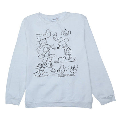 Disney x Primark Womens White Mickey Mouse Sketch Sweatshirt XL 18/20