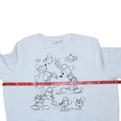 Disney x Primark Womens White Mickey Mouse Sketch Sweatshirt XL 18/20