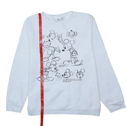 Disney x Primark Womens White Mickey Mouse Sketch Sweatshirt XL 18/20