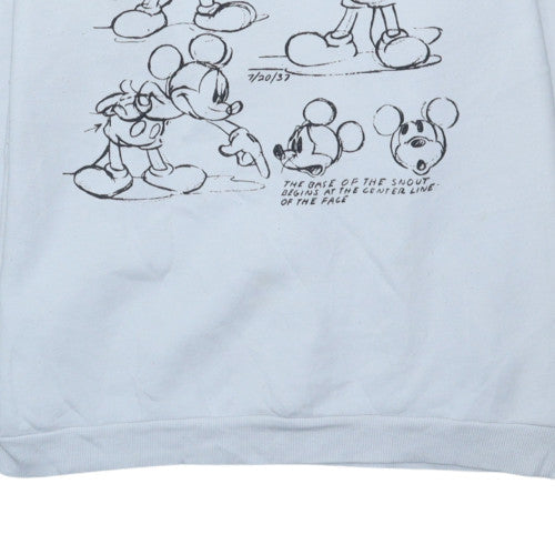 Disney x Primark Womens White Mickey Mouse Sketch Sweatshirt XL 18/20