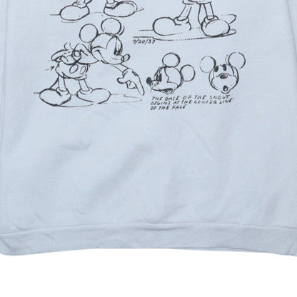 Disney x Primark Womens White Mickey Mouse Sketch Sweatshirt XL 18/20